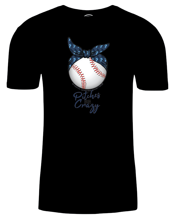 Adult Unisex Sharon Springs Spartans "Pitches Be Crazy" Triblend Short-Sleeved Tee