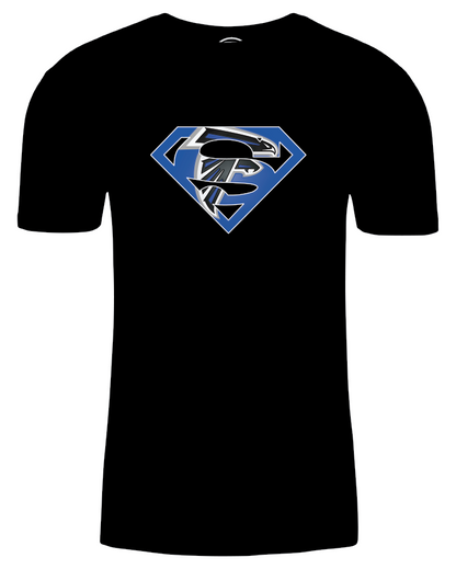 Adult Unisex Sharon Springs Falcons "Superman" Triblend Short-Sleeved Tee