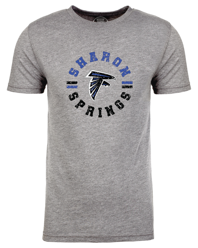 Adult Unisex Sharon Springs Falcons "Vintage Days" Triblend Short-Sleeved Tee