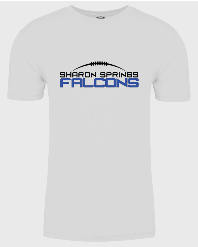 Adult Unisex Sharon Springs Falcons "Sleek Logo" Triblend Short-Sleeved Tee