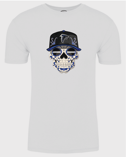 Adult Unisex Sharon Springs Falcons "Sugar Skull" Triblend Short-Sleeved Tee