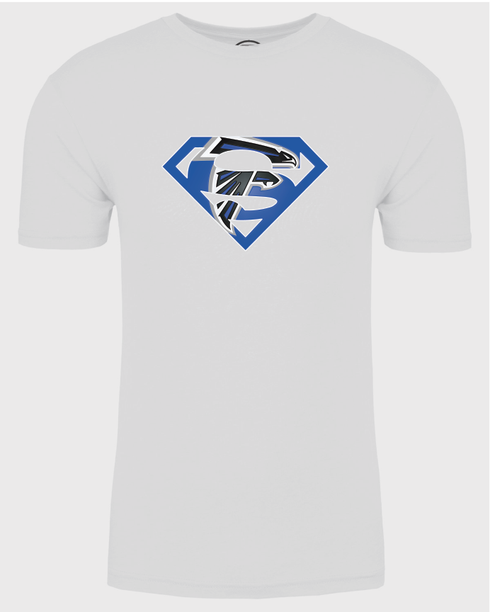 Adult Unisex Sharon Springs Falcons "Superman" Triblend Short-Sleeved Tee