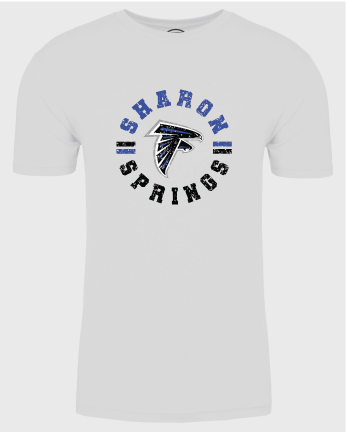 Adult Unisex Sharon Springs Falcons "Vintage Days" Triblend Short-Sleeved Tee