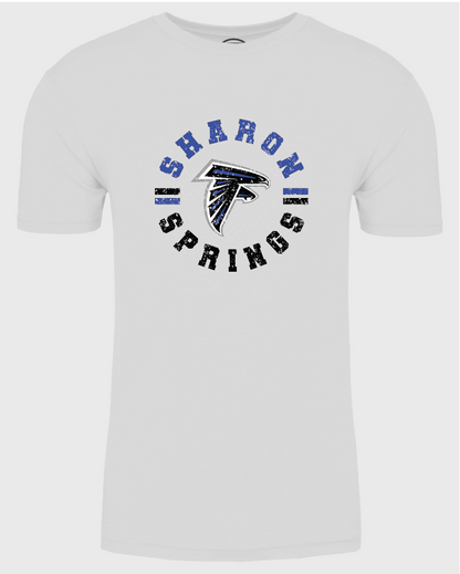 Adult Unisex Sharon Springs Falcons "Vintage Days" Triblend Short-Sleeved Tee