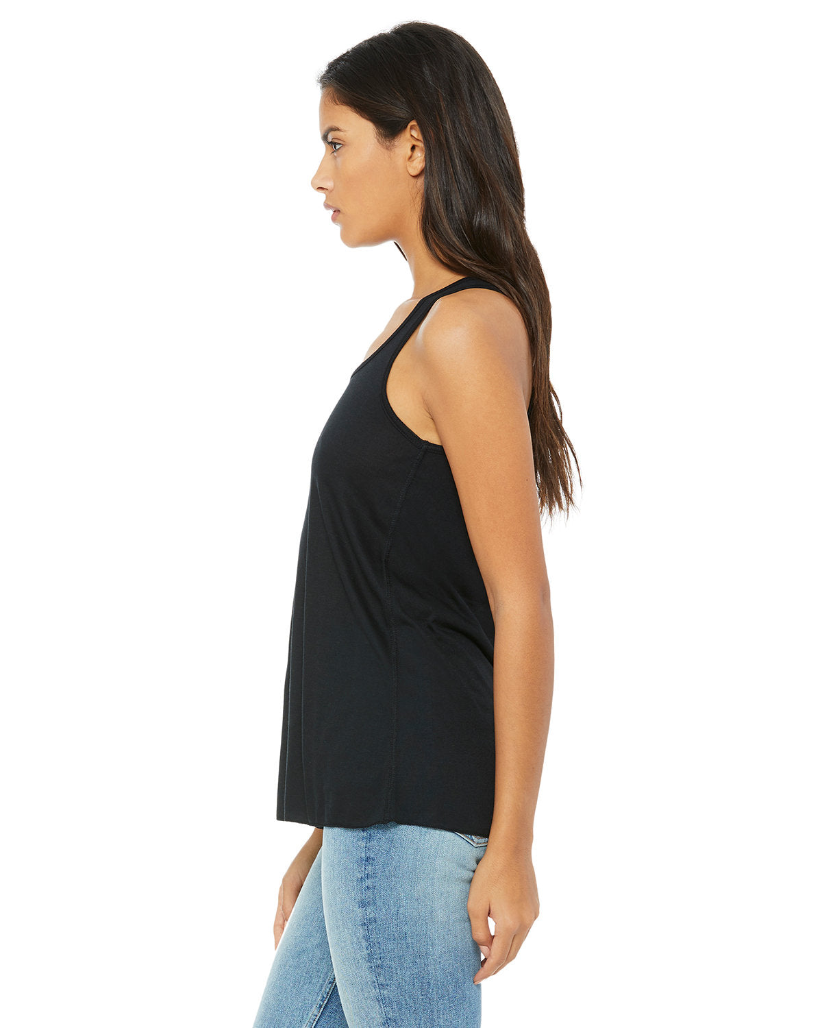Ladies SS Falcons “Classic Helmet” Flowy Racerback Tank