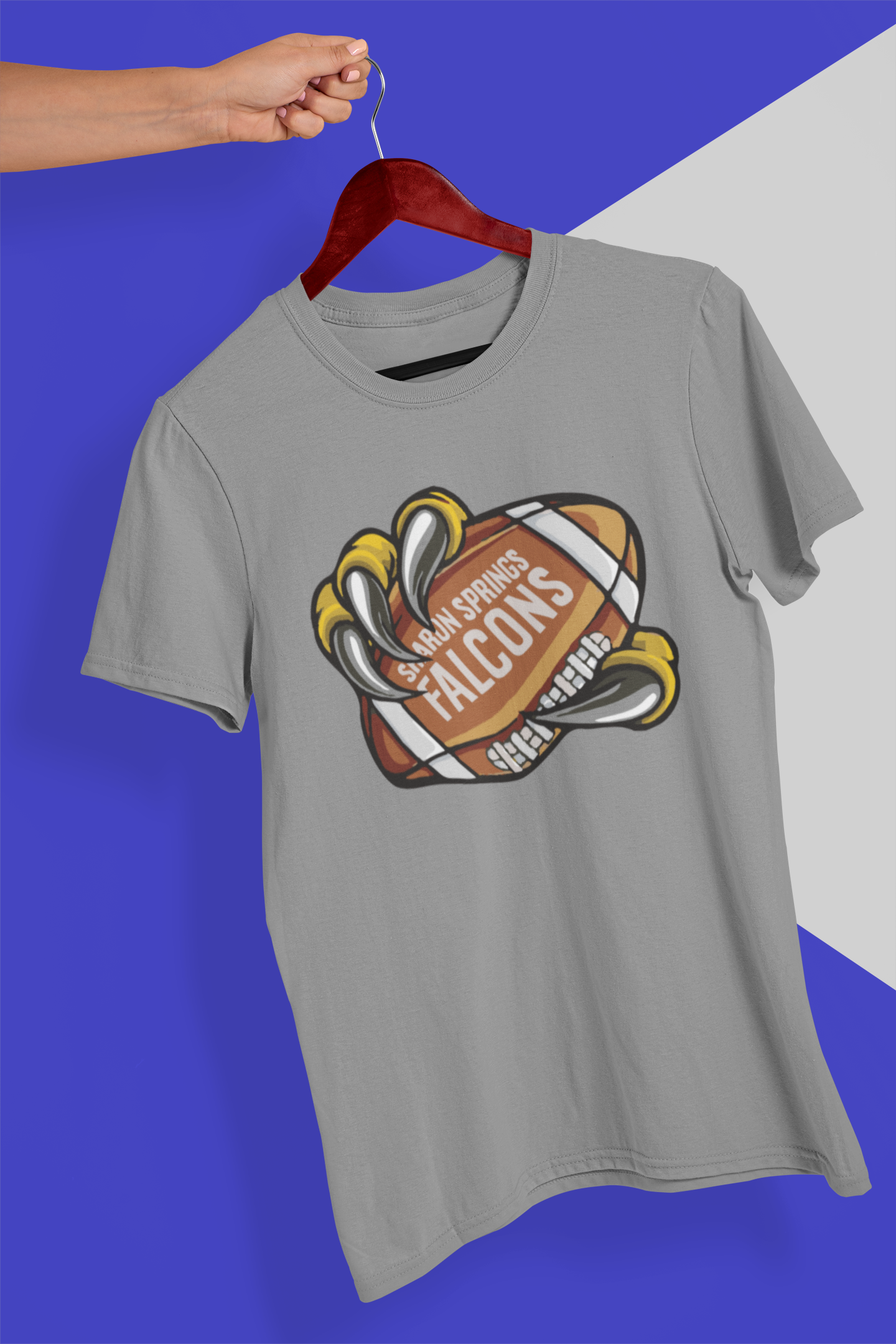 Youth Sharon Springs Falcons "Talon Grab" Triblend Short-Sleeved Tee