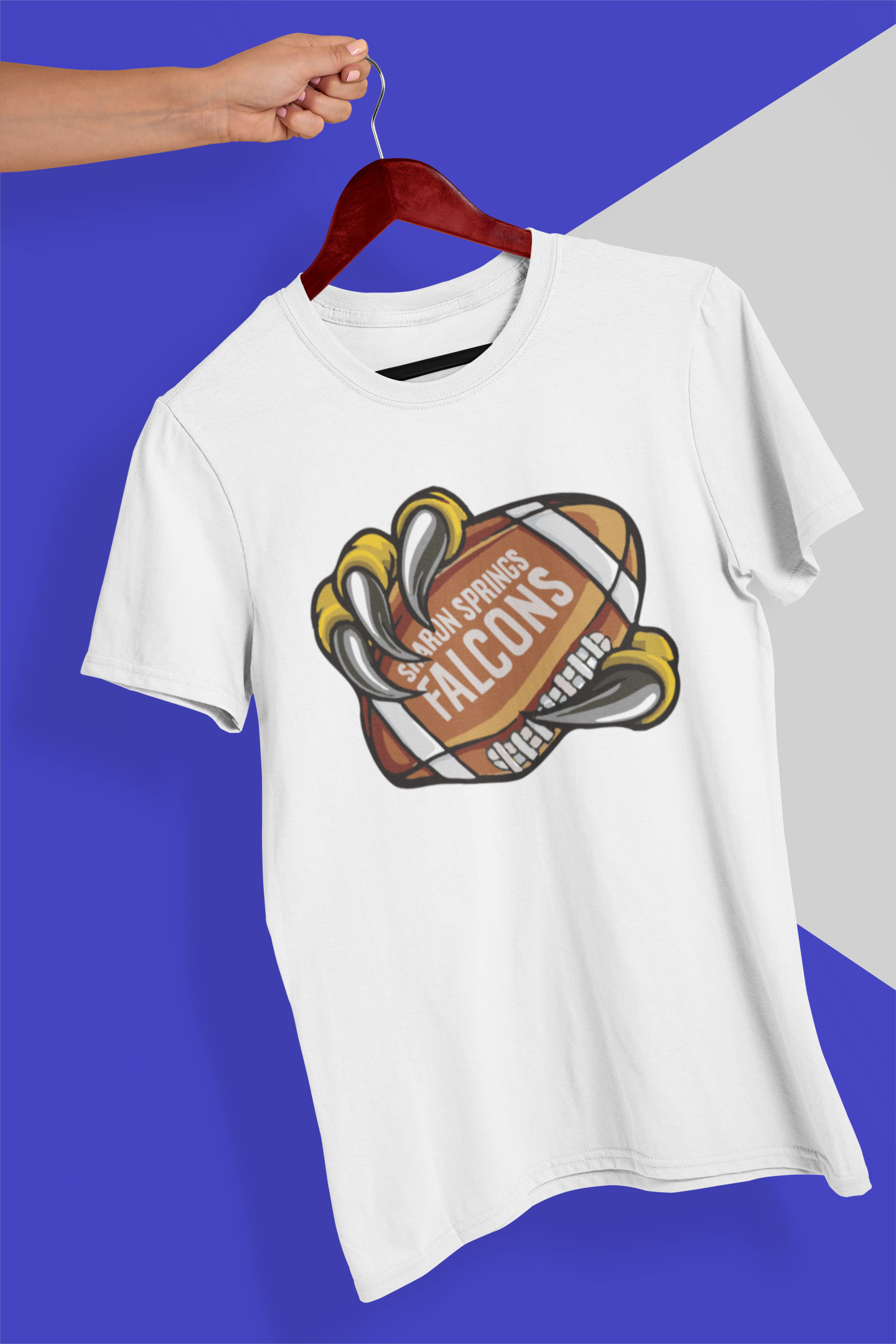 Youth Sharon Springs Falcons "Talon Grab" Triblend Short-Sleeved Tee