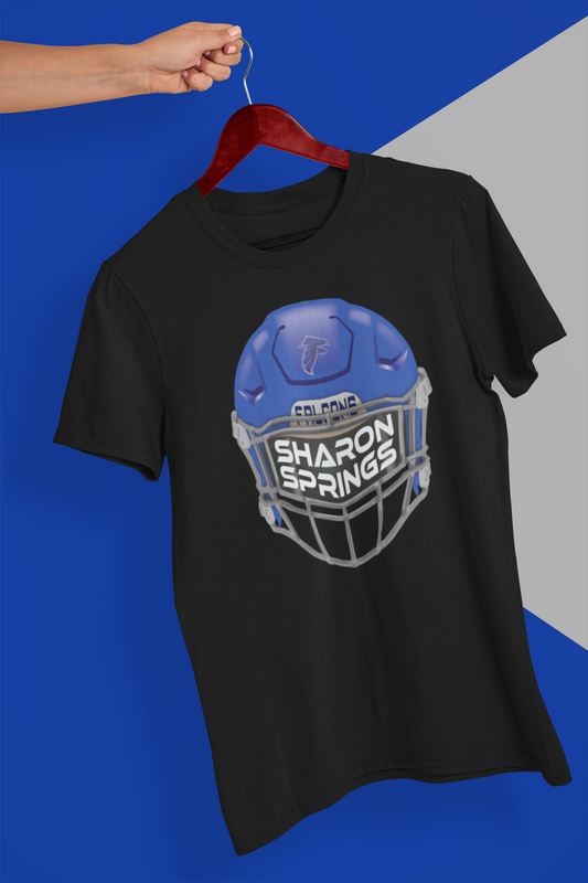 Youth Sharon Springs Falcons “Real Helmet” Triblend Short-Sleeved Tee