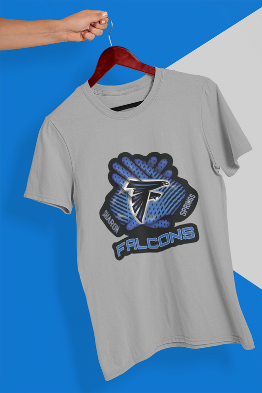 Youth Sharon Springs Falcons “Receiver’s Gloves” Triblend Short-Sleeved Tee